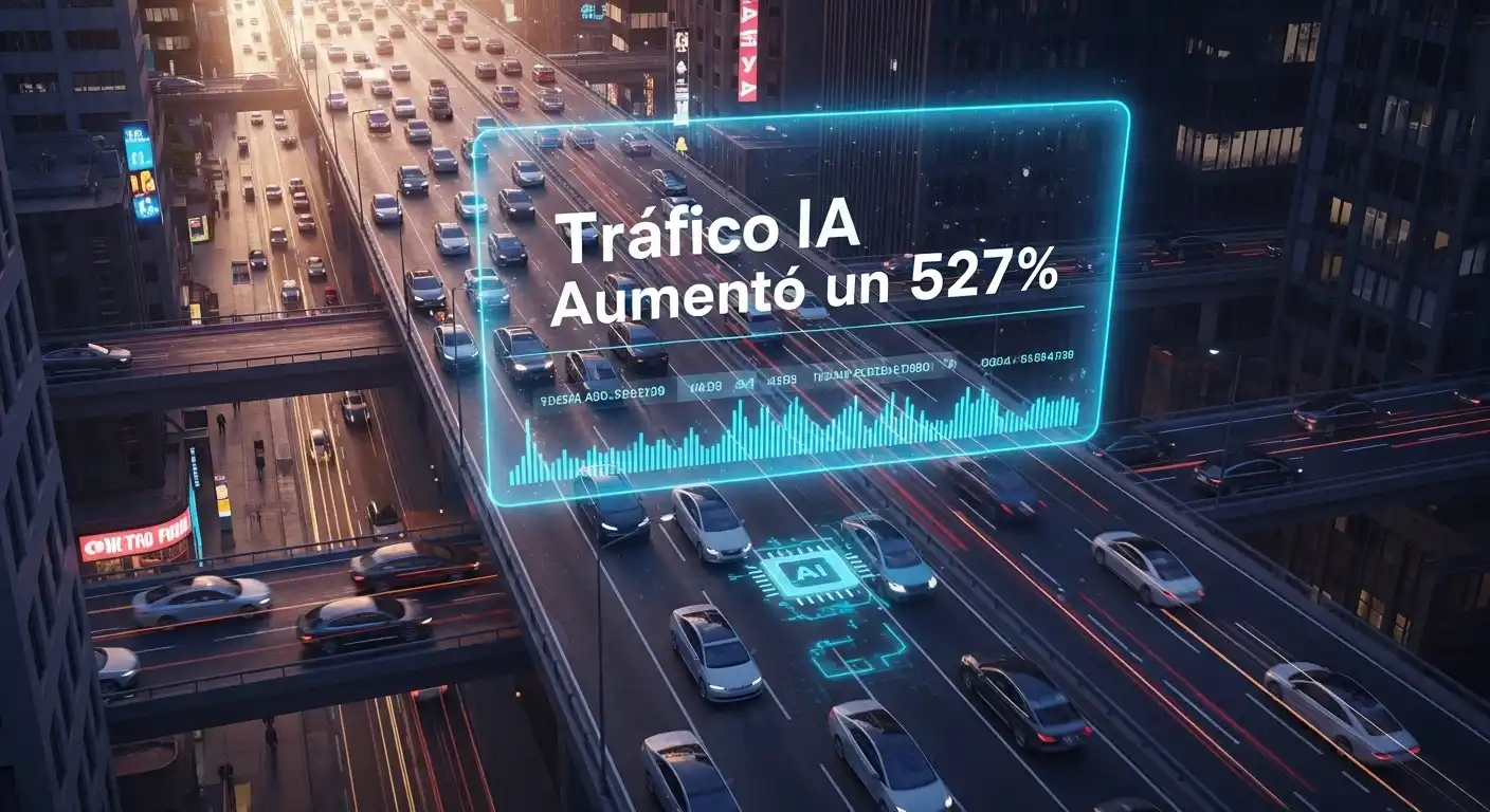 El tráfico por IA aumentó en 527%